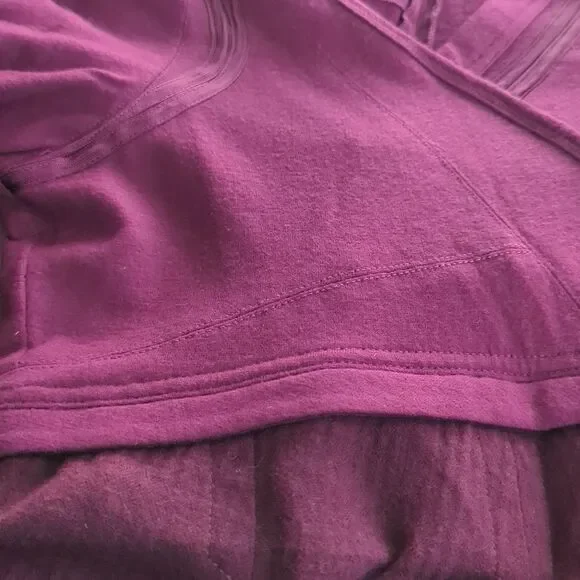 Unique Marc Jacobs Wool Purple Margenta Puff Sleeves  V Neck A Line  Dress - Picture 12 of 14